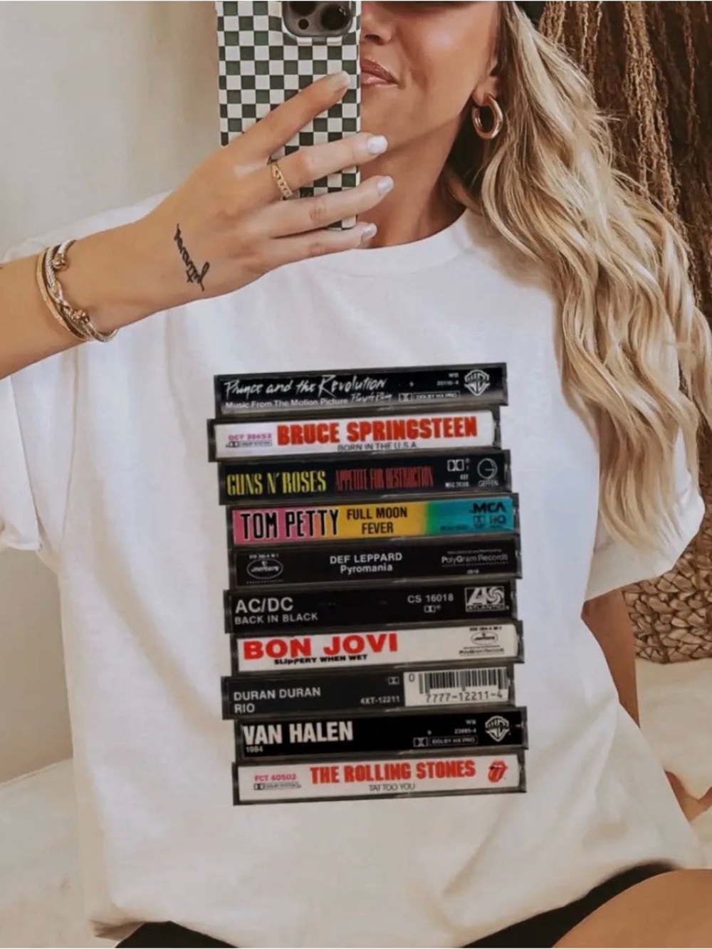 Throwback Vintage Rock Bands/Cassette Tapes Graphic
